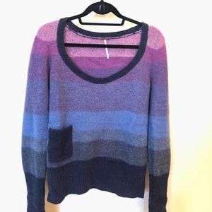 Free People Color Block Sweater